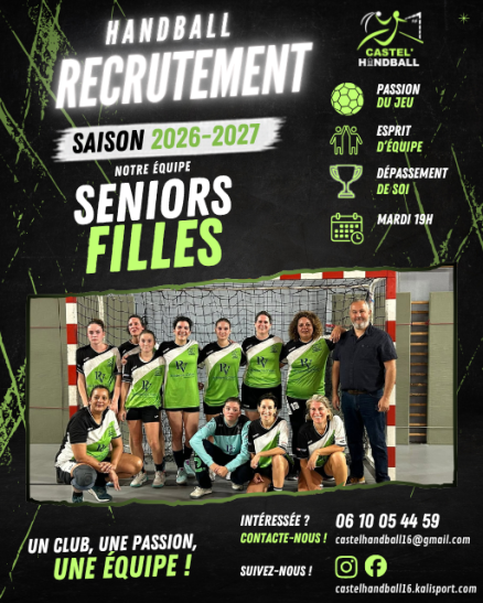Recrutement Séniors F