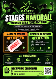 STAGE VACANCES OCTOBRE 2026